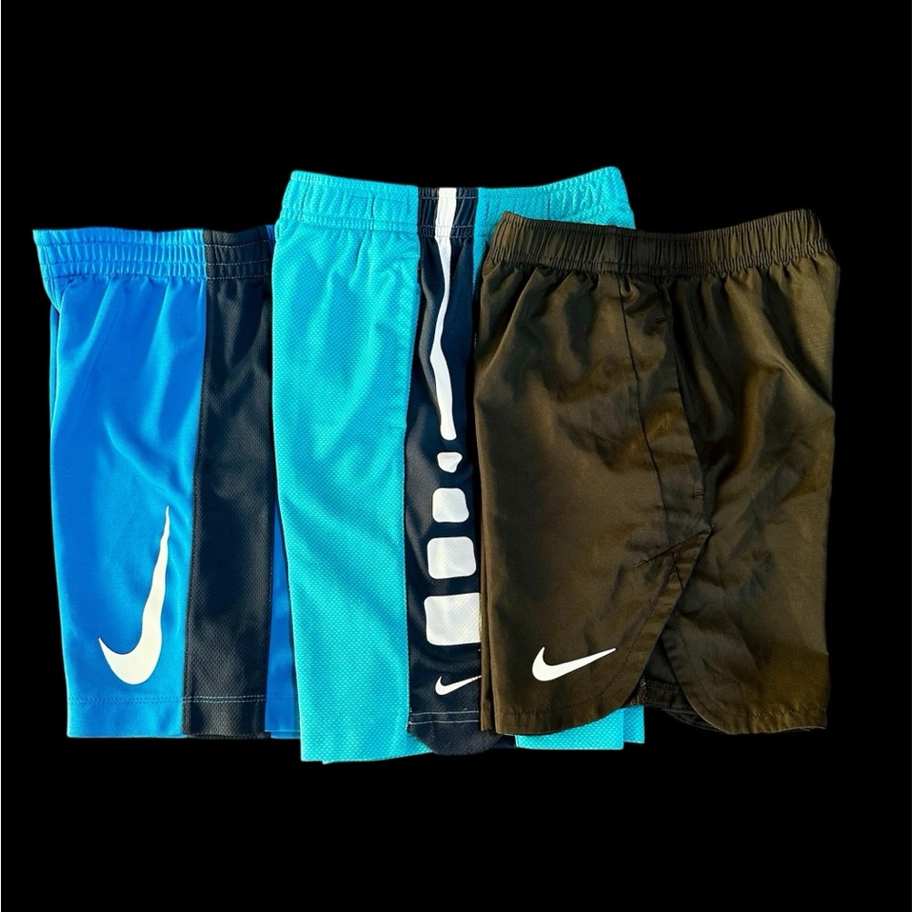 Boys Nike Performance Shorts Blue and Black